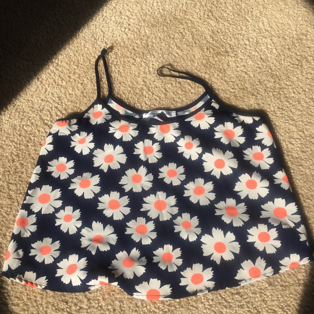 Sans Souci Spaghetti Strap Daisy Top